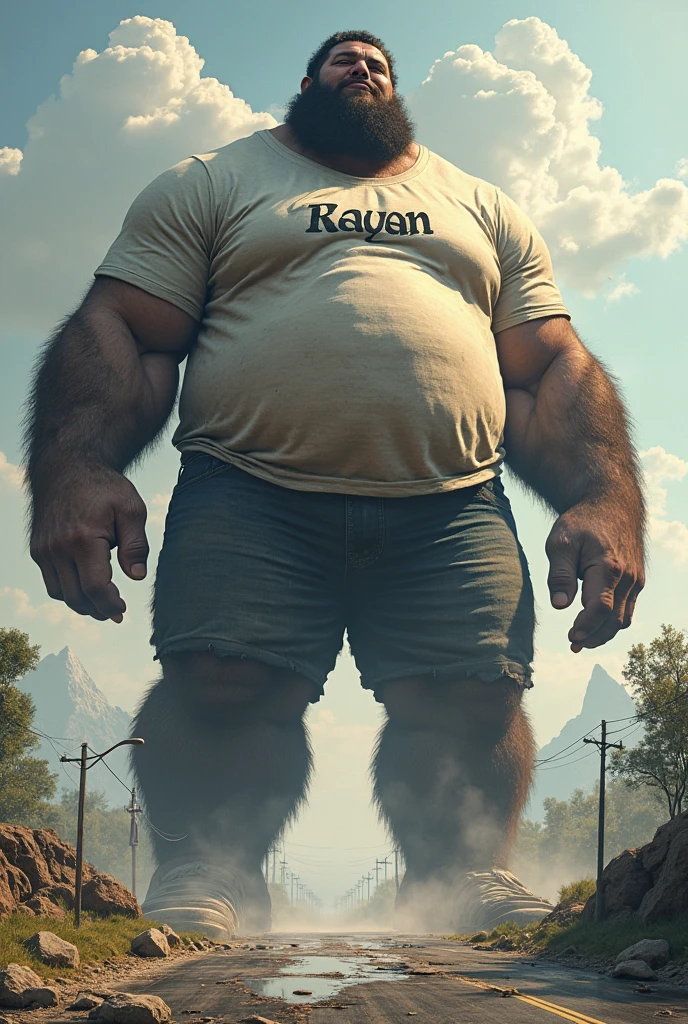 vector, mwvector, (Highest quality,4K,8k,High resolution,masterpiece:1.2),Very detailed,(Realistic,photoRealistic,photo-Realistic:1.37),((Muscular)) ((Huge muscles)) Fat Giant who Crushes Mount Fuji , Shorts, Gray Hair, Super thick arms, Super huge pectoral muscles, Super Wide Pectorals, topless, Upper body naked、aerial photograph
