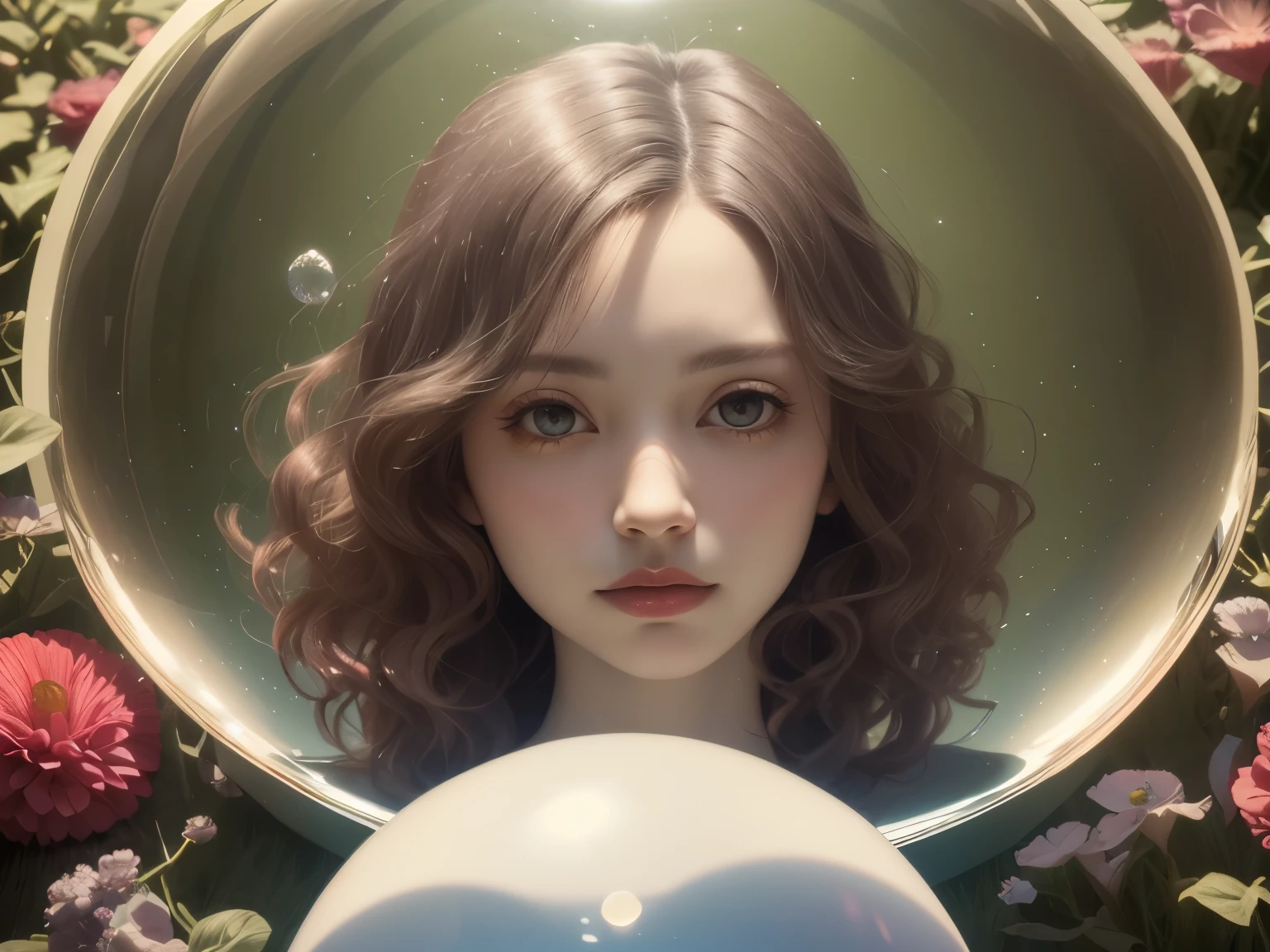 an awarded photo of 1girl perfect face,  in summer garden full of flowers in egzotic alien planet, alien plants and alien flowers, she is happy and dancing with wind, leaves and colorful flowers blown by the wind, great scennery, harmonic,  delicate pastel colors, exceptional artistic performance, ultradetailed, masterpiece, photorealistic, delicate lights photo by canon eos delicate depth of field, boekh  dark vibe  <lora:hipoly_3dcg_v7-epoch:1>  <lora:LunarPunkAI:1>  inricate hands, intricate details AM061_Ennu_A