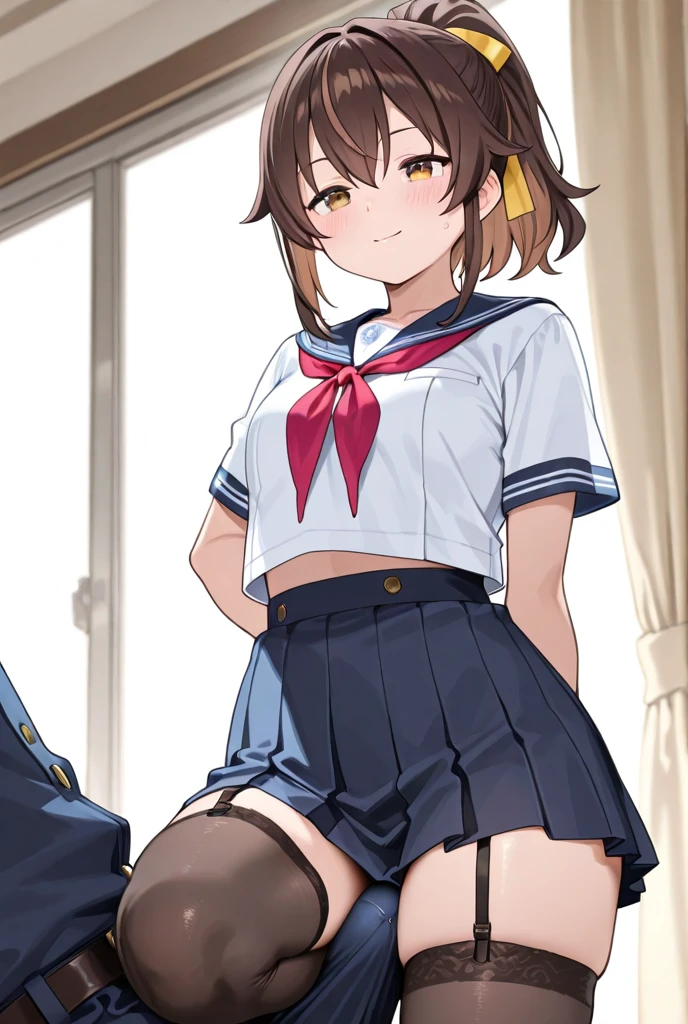 masterpiece, Highest quality,Super detailed,One girl, Ikazuchi_Kantai Collectrion-Kancolle-,smile,(panties),