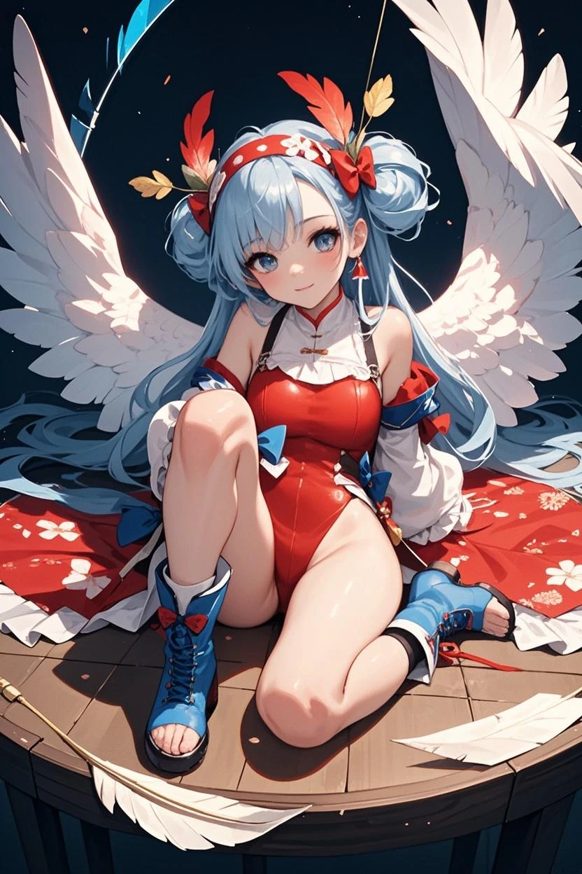 (Best Quality, Concept Art 1.5),aura, angel, wings, multiple girls, long hair, angel wings, 2 girls, holding hands, pointed ears, breasts, sketch, sitting, feathered wings, yokozu hang