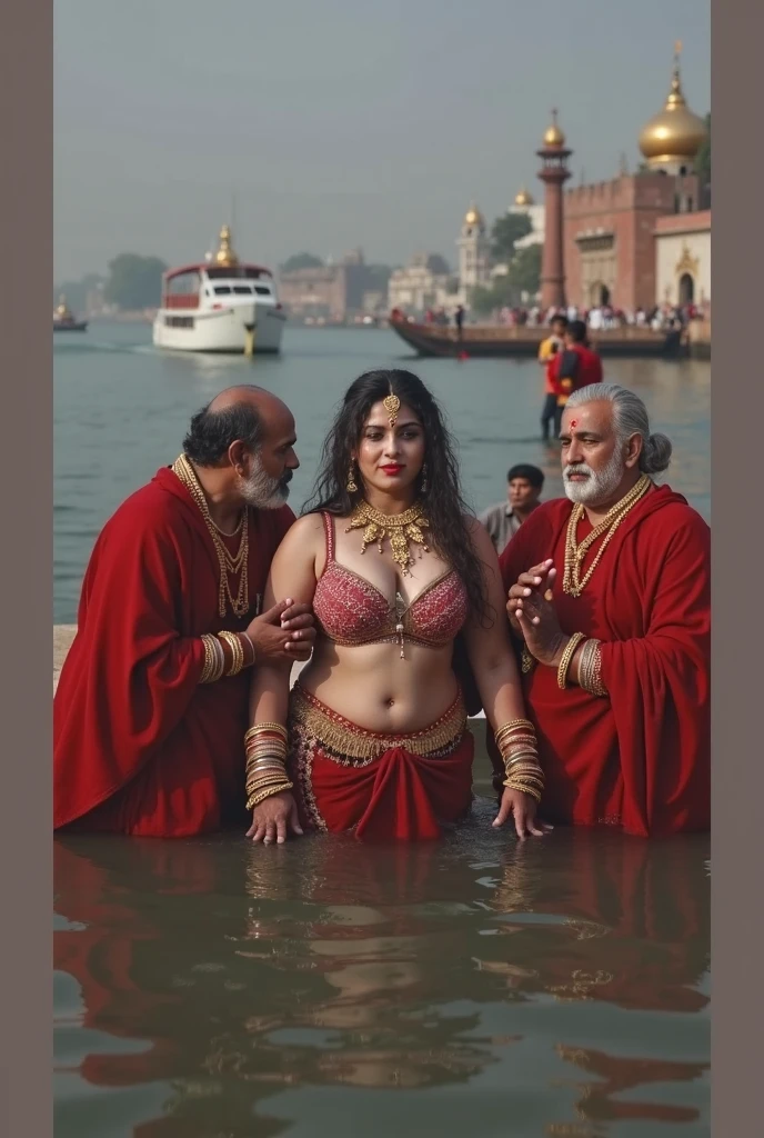 beautiful busty russian girls next to an old ugly indian man