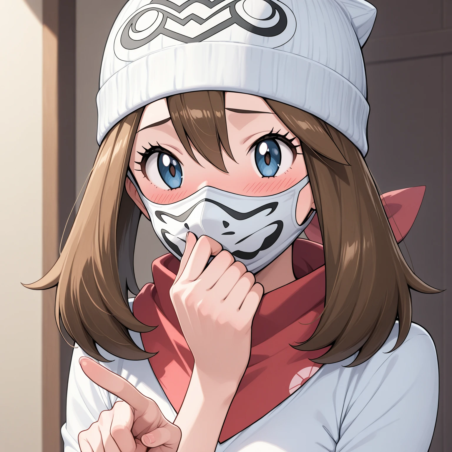 (masterpiece, best quality), 1girl,   <lora:overthenose7:1> over the nose gag