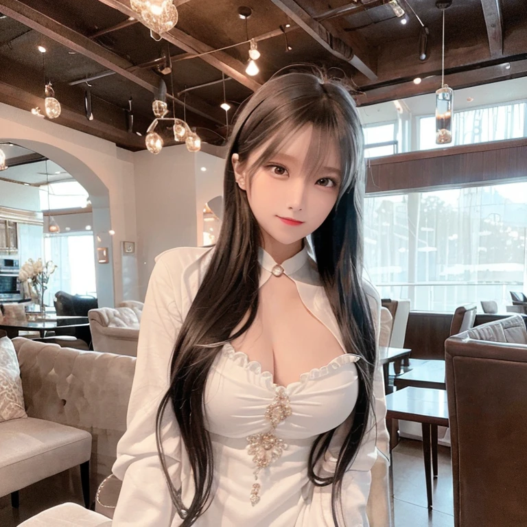 In a luxurious atmosphere、Hostess in Western-style dress