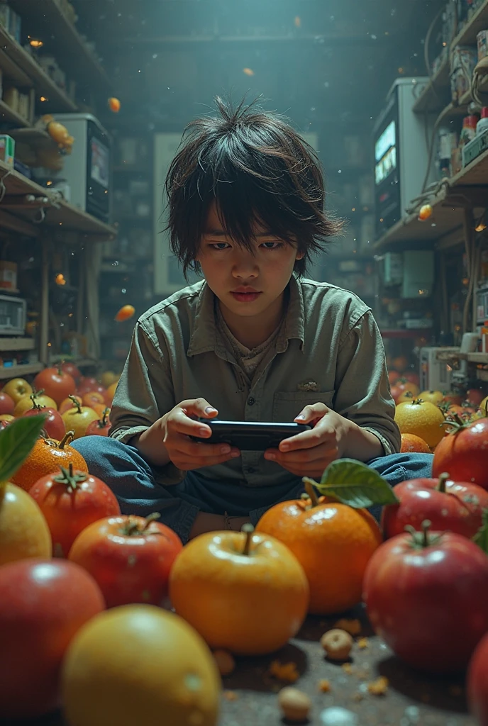 1Cowok lagi duduk (cowok yang rambutnya panjang warna putih biru)