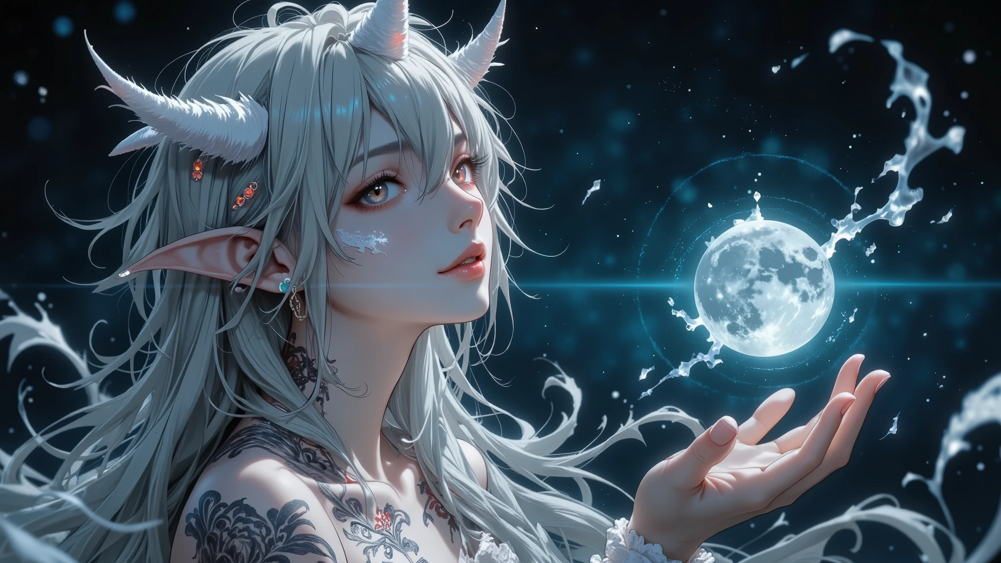 (Digital artwork:1.3)(a sketch:1.1)Octane renders a mysterious dense forest,(A huge white giant bear),(Staff),Colored Philosopher's Stone,((The magician beauty stands in a complex aura of magic)),(There are super complex runes in the aura),Shoot at 8K resolution,Gasoline liquid,muted colors,A Splash Art,Blue and purple magic universe,Lithography in intricate details,(Light particles:1.2),(game concept:1.3),(depthoffield:1.3),Global illumination,well detailed,Trends on ArtStation