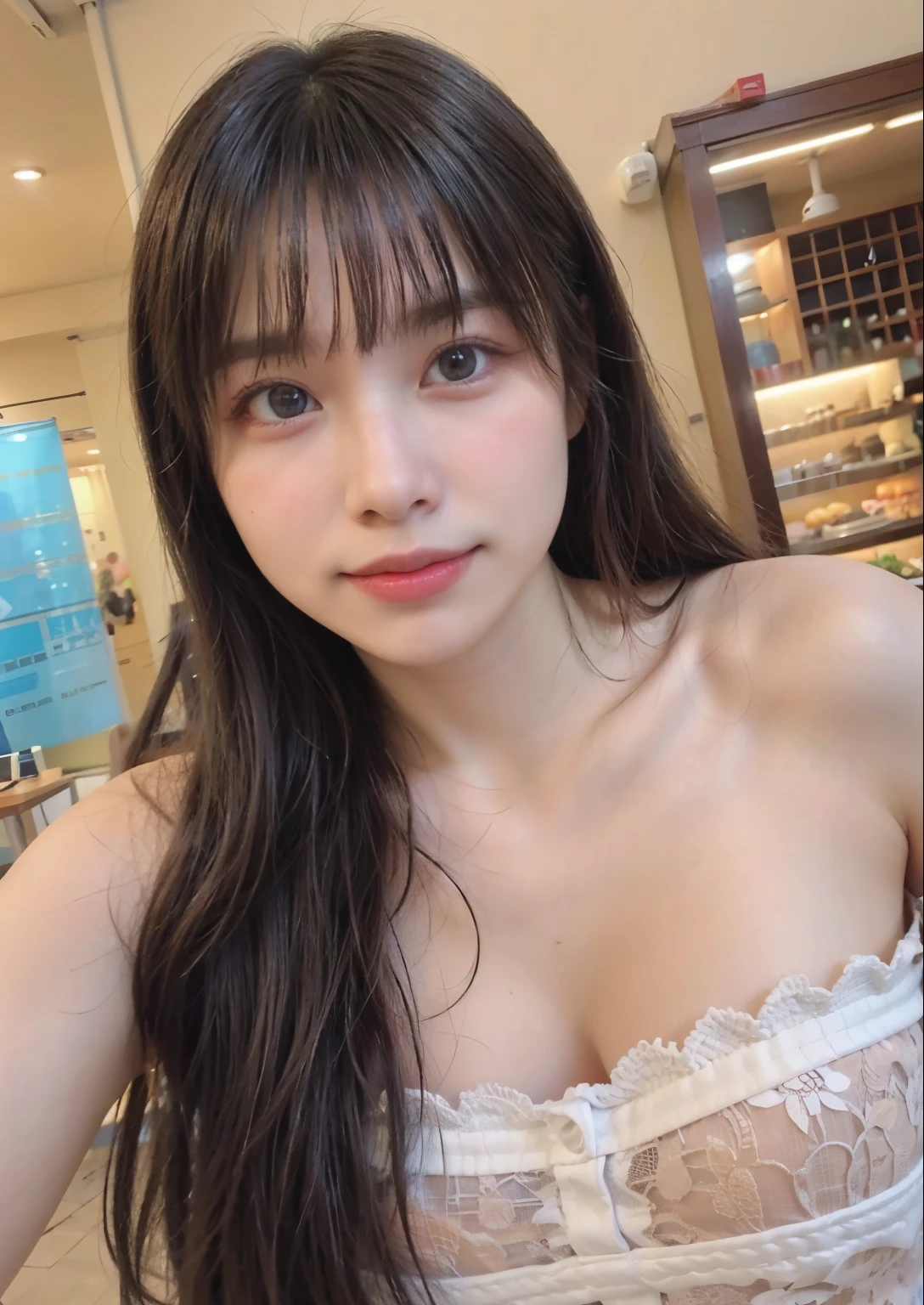 topless, , Light red, big nipple, (Breast milk:1.12), Straight bangs, long hair、Shrine maiden, Nude, , 、Show your nipples properly from the front、Japanese high school girl like in the photo, Pale-skinned girl, , , necklace, 15 years old, , , ,, 8K, , Plain eyes、, realistic breasts, , realistic girl, beautiful girl、kawaii junior high school student、I am studying, Brown Hair、Cheerleader、Open your mouth wide and shout、Frowning、Becomes half-eyed
