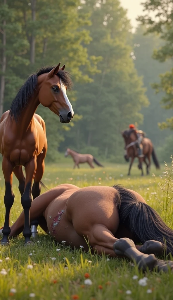 NSFW (nude) (Nami ((human)) large breasts, strip of pubic hair) vaginal penetration, fucking male centaur with horse penis, full body, on a deserted beach