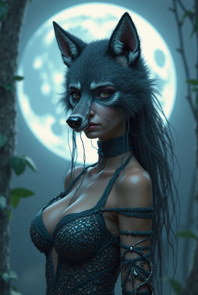 best quality,4k,8k,highres,masterpiece:1.2,ultra-detailed,realistic:1.37,HDR,UHD,studio lighting,ultra-fine painting,sharp focus,physically-based rendering,extreme detail description,professional,(SFW:1.4),(safe for work),wide angle,A nordic female witch and a lying down werewolf, seductive, hypnotizing, mystical attraction, (absorbing vitality), lying down victim, (a werewolf is being seduced and hypnotized by the mystical lewd movements of an irresistible nordic woman), ((she is using a hypnotizing spell to absorb the vital energy of the lying down werewolf)), (a red magical glow illuminates the scene), alluring presence, (spellbinding moment), (bewitching spell), entrancing atmosphere, mysterious ambiance, captivating composition, tantalizing expressions, elegant and graceful posture, vivid colors, soft and gentle features, delicate details, evocative emotions, sensuous atmosphere, enchanting mystique, mesmerizing encounter, immersive experience, timeless artistry, evocative narrative, sublime aesthetics, emotional resonance, hauntingly beautiful, surrealistic qualities, ethereal landscapes, dreamlike qualities, magical realism, otherworldly qualities, cinematic ambiance, transcendent allure