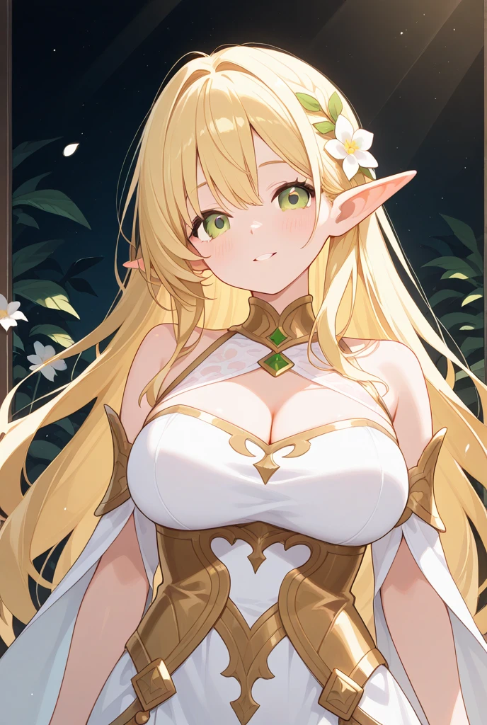 最high quality、1 womanエルフ NP: Worst quality ,Flower fractal art Beautiful side shot, radiance,High-definition depiction, Realistic, 8k, Unity, Wide Shot, light smile, Beautifully and vividly drawn, , Beautiful, beautiful, clear skin、sexy see-through bodystocking,Countless rays of light pouring down, Swirling Light, big background, Raise one arm above your head, Intense light is emitted from the magic circle in front of the girl. forest、Lots of leaves、Green leaves、flower、A bright sunny day Romanticism,Cowboy Shot: The most beautiful form of chaos, Mr..々color, Intertwined flowers, Particle,magical gentle light,smile,sexy,image quality、masterpiece、Beautiful Face、Super beautiful elf woman((Big breasted 22 year old office lady、Nipples、Bust 110,Beautiful long ironed hair 、Blonde hair,height: 165cm。、sexy、Esbian、、high quality、、background((Star Narski)))、Starry Sky、Visual art、Written boundary depth、、Elf Ears、、universe、Happy smile、Gentle light、Elf forest、elegant、ticker beautiful decorative、、magic、forest、Beautiful tiara、Beautiful bed、Beautiful Landscape、A kind smile、wonderful、Fluttering petals、Dance happily、、Cultivate fantasy、、Mystery light Lots of flowers、、art、forest, palace, art,mystery,Ultra-high resolution,atmosphere