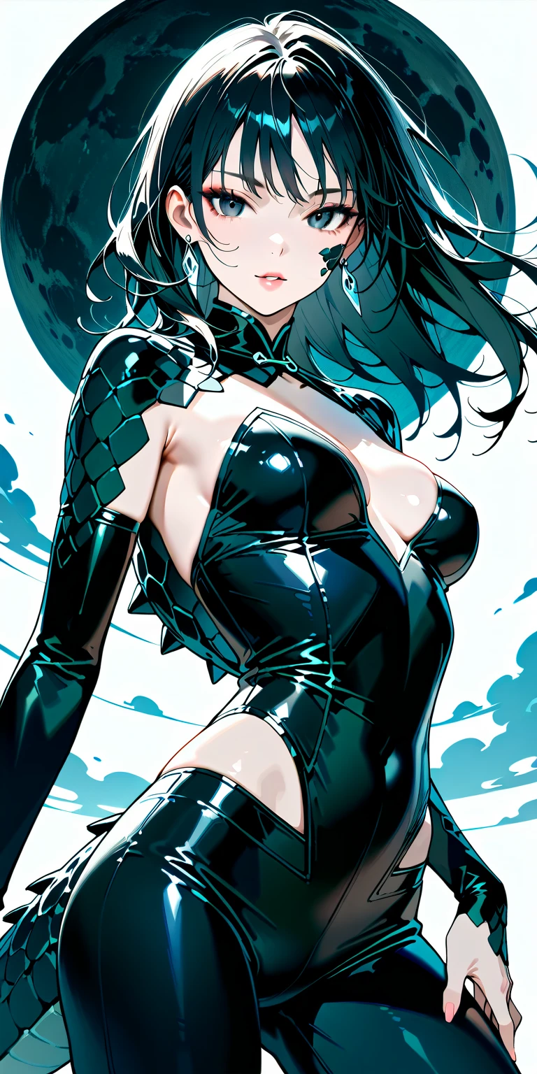 ((melhor qualidade)), ((obra de arte)), (detalhado: 1.4), (absurdo), 9corpo inteiro0, mulher musculosa de 35 anos, dark blue synthetic body, mulher gostosa, sculptural body with defined muscles, boca fechada, corpo musculoso usando uma micro tanga, corpo todo coberto por roupas azuis bem escuras estilo neon quase preto Genesis Evangelion, (((seios grandes)), seios eretos, (((cabelo moicano branco))), (((graphic drawings of red flames covering the body))), very long black eyelashes, maquiagem pesada nos olhos, por muito, niji--V5, perto do verdadeiro, psicopata, Cara de maluco, pose sexy, 2-piece outfits, pastel, centrado, Scale to suit dimensions