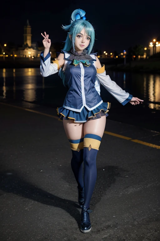 Aqua, konosuba, blue hair