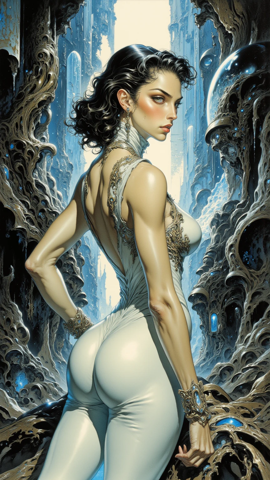 fully nude cryogenically frozen rita hayworth, surprised expression, standing to attention inside block of ice, extremely realistic, extremely detailed, extreme realism, extreme detail, extremely accurate resemblance, test subject, scene from 1990s comic book, drawn by Jim Lee, volunteer, beautiful, sexy, gorgeous, erotic, frozen inside ice block, sci-fi, experiment, specimen of humanity, frozen in time, deep freeze, suspended animation, mist, steam, frost on body, frost in hair, frozen stiff, frozen solid, sub-zero freeze, contained in ice, sealed in ice, frozen for decades, government secret, top secret, secret experiment, frozen since the 1940s, standing behind ice, standing inside an ice block, preserved inside ice block, frost on glass, cryogenic chamber, standing behind glass