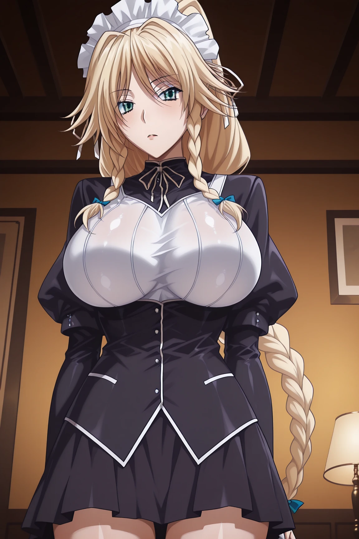 score_9, score_7_up,
BREAK
solo, 1girl, looking at viewer,  expressionless, closed mouth,
BREAK
<lora:hayasaka-Ai-makurou-v1:1>, haya5aka-a1, large breasts,
ascot, white ascot, long sleeves, apron, white apron, long apron, waist apron, shuuchiin academy school uniform, collared shirt, black dress, black vest, pinafore dress, long dress, long skirt, white shirt, brooch,
BREAK
standing, v arms, straight-on,
hidden waterfall, secluded oasis, untouched beauty, serenity,