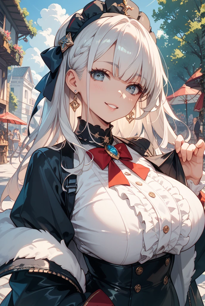 {{masterpiece, Highest quality, Highly detailed CG, unity 8k wallpaper, Cinema Lighting}}, Traditional Chinese Ink Painting, One girl, 1 Baby, Young woman holding baby, whole body, ancient architecture, blue sky, sunny day, wooden building, Famous protagonists, smile, Big eyes, Beautiful attention to detail, (Big Breasts, Cleavage), Round ass, Looking at the audience, Long eyelashes,