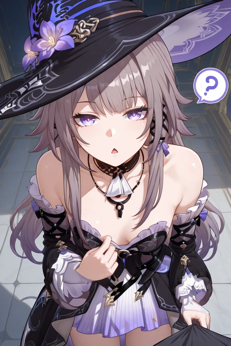 anime girl with purple hair and dark purple eyes and a purple bra, detailed digital anime art, guweiz, artwork in the style of guweiz, guweiz on pixiv artstation, guweiz on artstation pixiv, portrait gapmoe yandere grimdark, detailed anime character art, gapmoe yandere grimdark, demon anime girl, kawacy