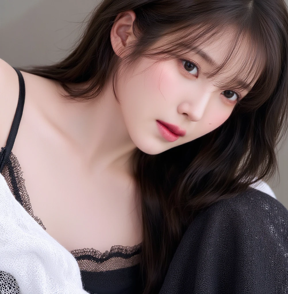 tmasterpiece,1 Korean girl,realisticlying,8K UHD,high high quality,in the background bokeh, spider-man black suit,Spidey,Clothes wrap around the whole body,Tight clothing,Abs contour,Short black hair,s the perfect face,shining face,Ultra-clear face,Elaborate Eyes,idoly