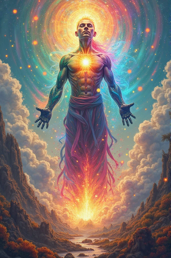 jesus with energy field around silver body, violet aura silver red aura silver blue silver flame aspect eyes like silver flame
