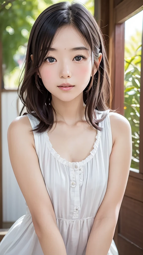 (Highest quality、masterpiece、Realistic:1.3),(超High resolution, RAW Photos),(High resolution, Very detailed:1.2),(8k),photograph,a photo of a dark-haired,one person's,alone,(((kindergarten teacher:1.2、Pink Apron:1.3))), (Baby-faced woman:1.3),Beautiful breasts, (Kids Room:1.2), Children's Toys, During the day, A kind smile,((Tight waist:1.3))、Small beautiful butt、Thin thighs、Beautiful Skin、(Detailed eyes and face:1.2、プロのphotograph技術)、(Detailed correct move、Fine Fingers)