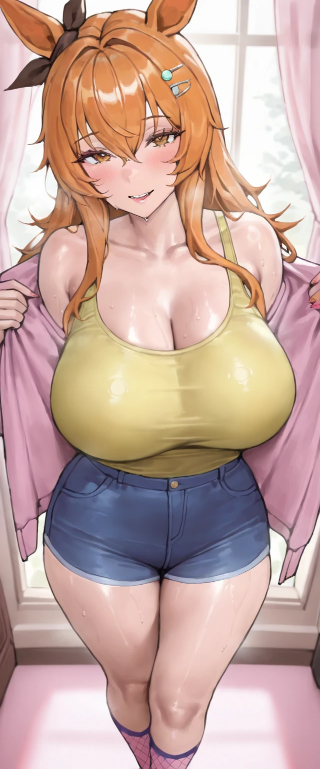 score_9, score_8_up, score_7_up, score_6_up, score_5_up, score_4_up, solo, Ashely Graham from resident evil 4, ((thicc mature mom)), short blonde hair, ((orange sleeveless turtleneck sweater with a burgundy sweater around her neck)), green plaid skirt, big thick full lips, ((pouted lips)), ((open mouth)), ((squinting pleasured eyes)), ((full body)), ((NSFW)), sexy, seductive, alluring, cute, motherly, pleasured, aroused, moaning, blushing, (((gigantic breasts))), sagging breasts, big nipples, wide hips, thick thighs, huge ass, breasts focus, ((one Pov hand groping breasts)), ((second pov hand on her face)), (((from pov))), close up 