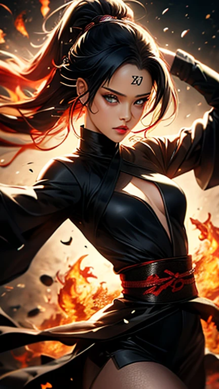 
Pour créer l'image réaliste comme une photographie, imaginez une guerrière coquine, vêtu d'une armure de samouraï sexy, qui capte la lumière d'une manière captivante. Il tien un katana japonai. Autour d'elle, des flammes tourbillonnent qui accentuent sa présence unique et intimidante. L'arrière-plan contient son nom " NiKKi ", qui est inscrit en lettres gothiques, ajoutant une touche mystérieuse à l'ensemble de l'image. Cette composition évoque à la fois la fougue et la singularité de ce personnage fascinant.