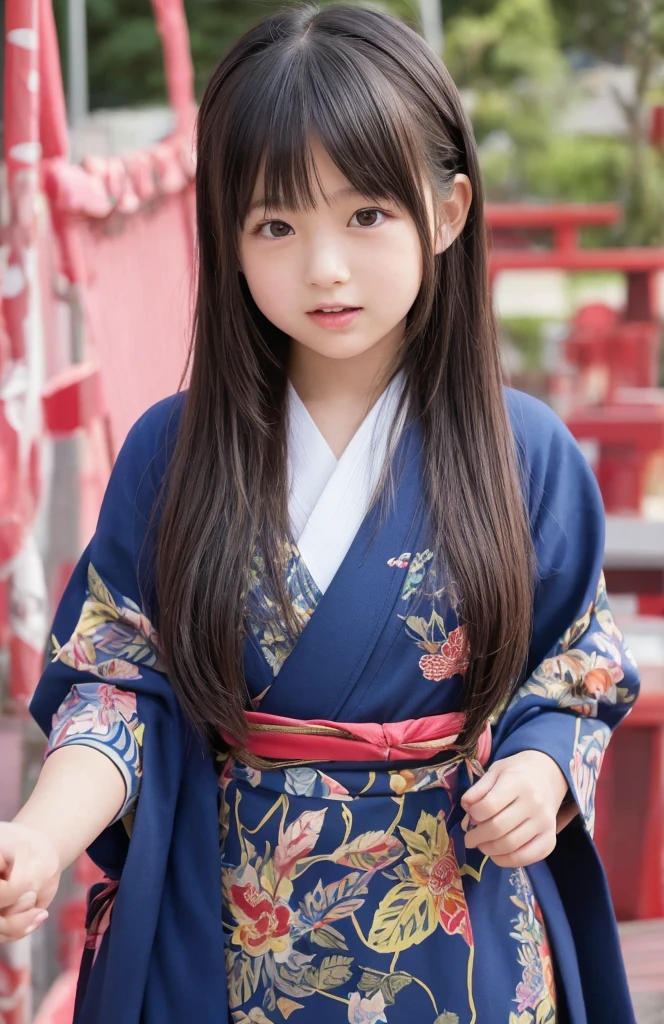 (top-quality、masterpiece:1.2)、Best Quality、realisitic、photoshot、hight resolution、1080p、8K、Textured skin、Physical Rendering、1 Japan Girls、a junior high school student、kawaii、Young Face、Rolled hair、(japanese kimono:1.5)、kyoto、full of shyness、smil、Big