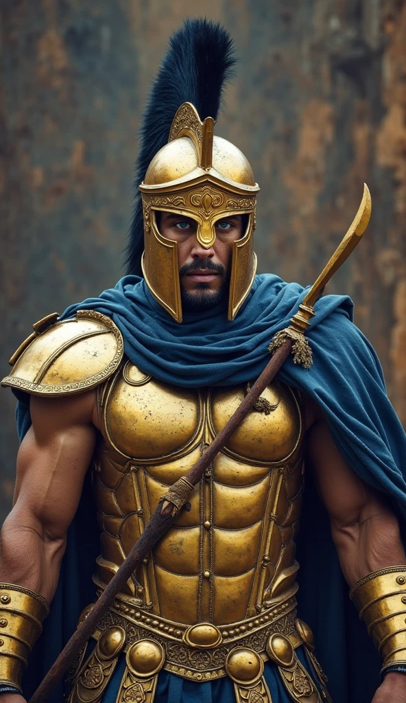 wrestler with golden mask holding a sex dildo