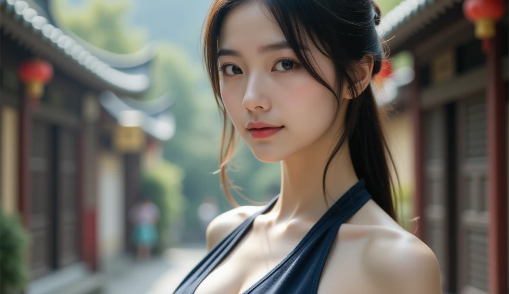 masterpiece, best quality, 1girl, pretty girl,looking at viewer,embarrassed, huge tit, mature_lady, sweat,covered_nipples,areola_slip,white_dress,white_dress,wet_clothes,(cum_on_body:1.2),,Kamisato Ayaka,Kamisato Ayaka(genshin impact), light blue hair, blunt bangs, a small gold ornament, grey eyes, ponytail ,,1girl,upper body, (contempt, disgust,shaded face,looking at viewer,frown),heart-shaped gesture,,in the canyon,fog,dark,gorgeous Fireworks in sky,covered_nipples