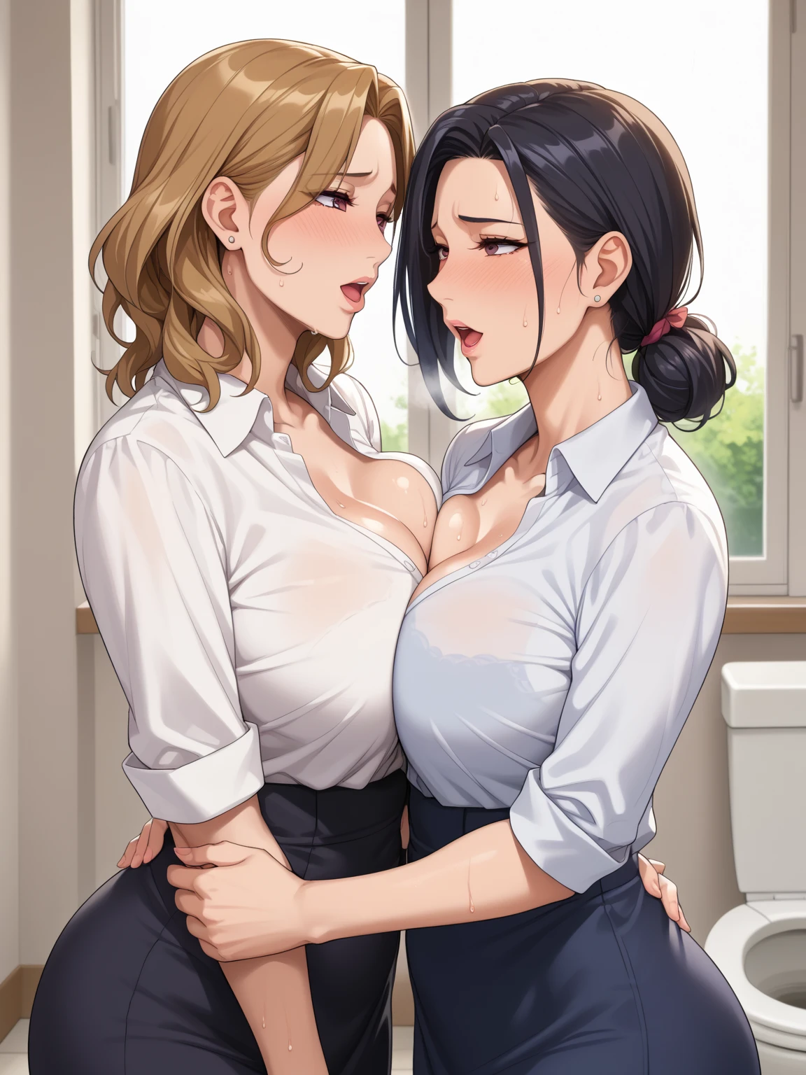 ((highest quality)), ((Super detailed)), ((masterpiece)), ((High resolution)), (original), ((Highly detailed CG Unity 8K wallpaper)),1 girl, ((alone:1.2))、(perfect face)、(((Big breasts 1:1)))、(((Black man makes woman suck ????)))、((Girls who give)),((???????)),Black Large、((Suck the big ones))、(((Ahegao 1:1)))、(cross-eyed)、((Hands next to your face))、((peace sign))、((???????????))、((swallow big cock in mouth)),((Swallow a big ???? to the root))、((???????????))、(handle ????? with mouth)、(((NSFW1:1)))、(((breast milk))),((?????)),(((????? your nipples)))、((white of eyes))、((Eyes are heart marks))、(((1:2))),(((?????))),(((black penis)))、((roller)),(((light brown hair))) 、(((short hair)))、(((white shirt)))、(((Purple Uniform)))、(((Nobara Kugisaki)))、Jujutsu kaisen