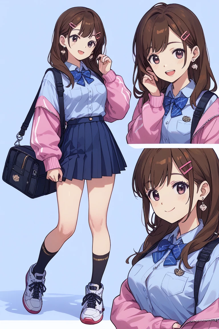One Girl, alone, Virtual YouTuber, suzuhara lulu, skirt, Brown Hair, Striped skirt, hair ornaments, have, Open your mouth, Urban Background, Crowd of people background, blue eyes, Show Viewer, shirt, x hair ornaments, beret, Manicure, smile, blush, pink cardigan, heart, vertical-Striped skirt, brooch, vertical stripes, Blue Claws, white shirt, black skirt, cardigan, Black Hat, Long sleeve, chest, :d, bangs, Medium Hair, hair 弓, black 弓, pointing, Point your finger up, Bow tie, Hair Clip, medium chest, Striped Bow, From above,whole body,Standing on one leg,Naked Pussy, tits, Bare nipples, Naked Pussy, tits, Bare nipples, Naked Pussy, tits, Bare nipples, Naked Pussy, tits, Bare nipples, Naked Pussy, tits, Bare nipples, Naked Pussy, tits, Bare nipples,train,belly button,Spread legs, spread legs, spread legs, spread legs, spread legs, spread legs, spread legs, spread legs