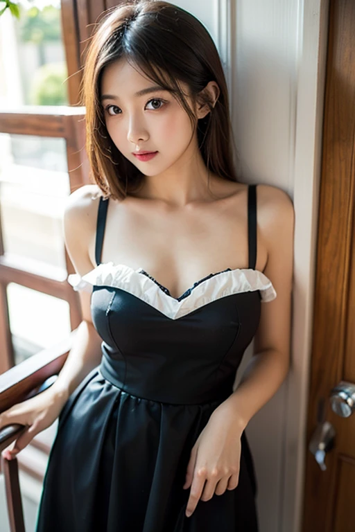 Urzan-6500-v1.1, (RAW Photos:1.2), (Realistic:1.4), Beautiful detailed girl, Very detailed eyes and face, Beautiful and detailed, Ridiculous, 信じられないほどRidiculous, Huge file sizes, Very detailed, High resolution, Very detailed, Highest quality, Tabletop, One Girl, 16 years old, ((Very detailed)), ((Dynamic pose))), (Camel Toe), (Open your mouth)),((Droopy eyes)),((Round face)),((Curl the inside of your hair)), (avert your eyes:1.1),Face close-up,(((黒いplayboy bunny)))、Upper Body、Black costume、With bangs、((thin))、The body is slim、((Looking down)、((With eyes wide open))、(((Angle from below))、(D cup milk))、((Gorgeous Bra))、skirt、With eyes wide open、((((surprised))))、Surprised、scream、Open your mouth、pain、