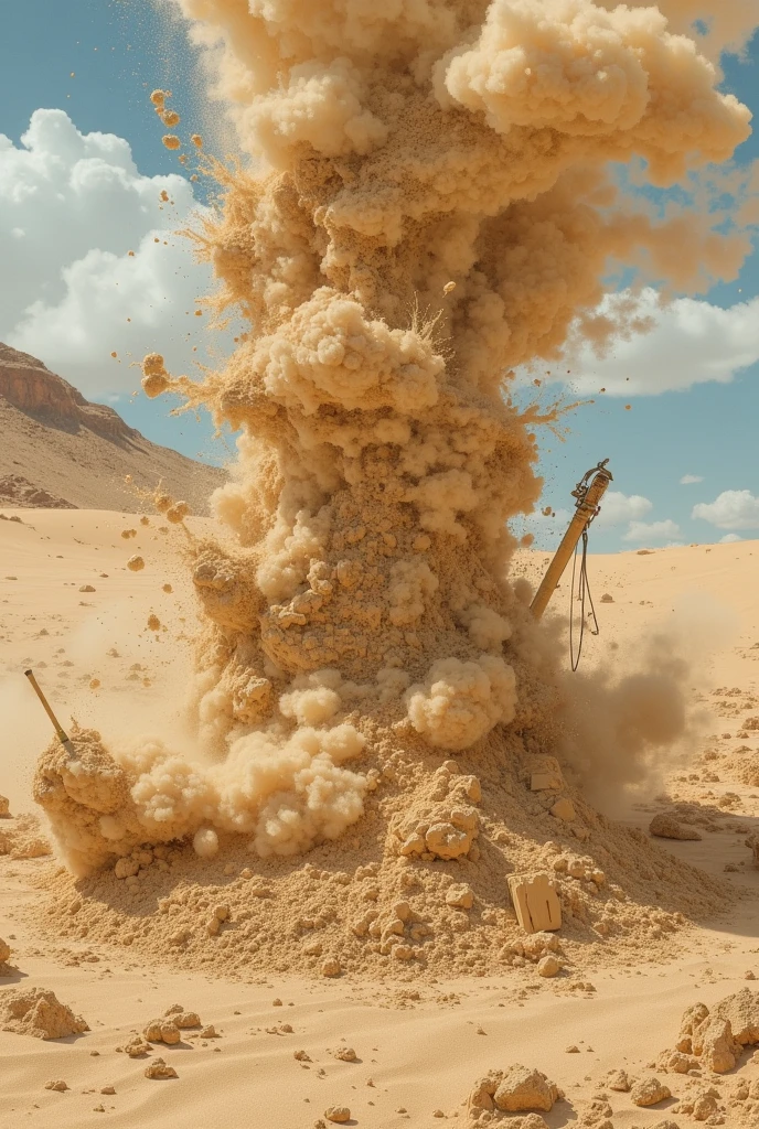 raised dust dust， high quality, 4K, super actual, actual, Super details
