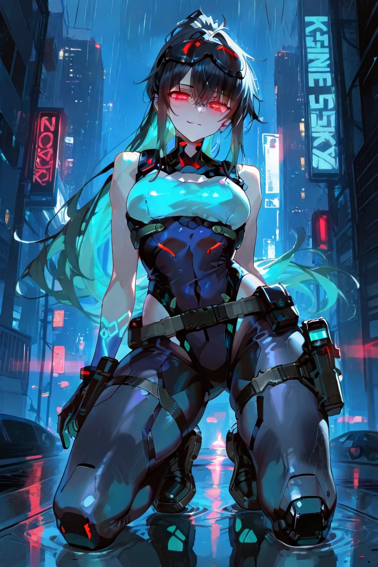 Movie poster,Takashi Murakami,Pop Culture Art,NSFW,Manga,Cyborg on Female NSFW,erotic posing,fantrome,Hentai,kawaii,Stylish,,busty, Pubic hair,Glamour,Sky blue tones,Psychedelic Costume,Armored,Cyberpunk dystopian girl,Fantastic Dystopia,Dystopian landscape,bladerunner,Ghost in the Shell,Photorealistic,Psychedelic and colorful tones,Posing,Armed,guns,arma,masutepiece,ultimate detailed,8K,Detailed background