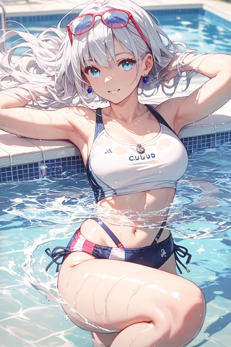 Photo of Anna of Arendelle wearing white gym clothes, legal, Mostrar seios, seios enormes, Alto, pernas sexy, bursting seios enormes com o bico do beido sem o surdian
