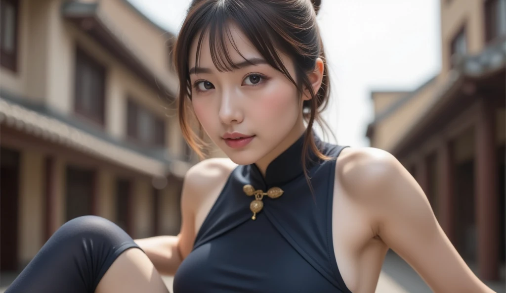 8k, best quality, close-up, (tie, bdsm, bondage),(top-quality,masterpiece:1.3,超A high resolution,),(ultra-detailliert,Caustics),(Photorealsitic:1.4,RAW shooting,)Ultra-realistic capture,A highly detailed,high-definition 16K for human skin, Cute and lovely Chinese girl, realistic, ultra detail, photo realistic, Increase quality,
Small nipples, (large breast), (cleavage ), close-up shot, mouth,dark-haired, Messy Updo hair, (depth of fields、chromatic abberation、Wide range of lighting、Natural Shading、)、(Exterior light at night:1.4)、(Hair swaying in the wind:1.2).