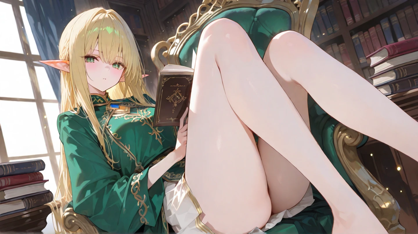 carmilla, medium breasts, Young girl, (((teenager, 16 years)), Witch, Witch, slytherim, green clothes, hood, hood, Hogwarts al fondo, Hogwarts, evening, night,by white, beautiful face, blue eyes, (Masterpiece:1.2), Best Quality, absurdities, high resolution, extremely detailed wallpaper, perfect lighting, from below, socks, stockings, heels, hig heels, pussy, NSFW,+18