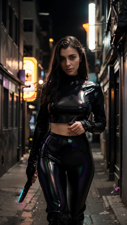 (best quality,highres,realistisch:1.2),Ultra-detailliert,rothaariges supermodel,25 Jahre alt,[blaue Augen],perfekter Arsch,[schwarze Latex-Leggings],Sexy Aussehen,[kalt] outside,[over the chest],lebendige Farben,Studiobeleuchtung