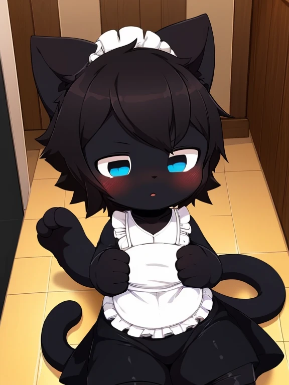 Score_9, Score_8_up, Score_7_up, Score_6_up, Score_5_up, Score_4_up, 1girl, tsushima leopard cat \(kemono friends\), 1girl, cat ears, animal ear fluff, yellow eyes, multicolored hair, brown hair, short hair, cat tail, maid uniform, anal sex, anal juice, [[shit]], cute, doggystyle, wet shit, penis, wet penis, horny, excited, heavy breathing, orgasm