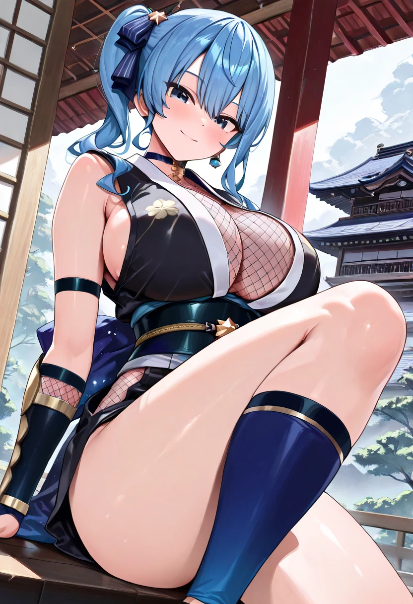 Many sword and gunshot wounds、Heavy bleeding、Blue underwear、Blue Bra、bandage