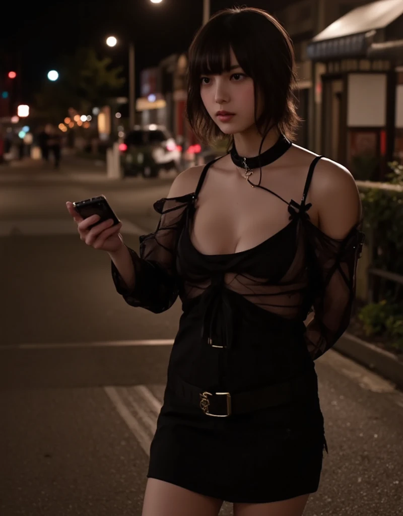 ((black trench coat)), (tank top), ((black&blue tiny lingerie, delicate lace embroidery, very very see-through lingerie)), ((black mask)), K-cup bust, huge breasts, early 30s, medium to short hair, (round face, centrifugal face), beautiful forehead, big eyes, brown hair, very cool, ((short stature, infantile build, Chubby)), whole body, ((Embarrassed expression, blushing)), cute face, (High Resolution, Highest Resolution, Ultra Definition, Masterpiece, top quality), (night, midnight, moonlight, extremely dark, no brightness, dark, crowd), ((downtown area, outdoor)), (Exhibitionist, shameful play), trying to hide your skin, masterpiece, 8k, best quality, (beautiful five fingers), best quality, masterpiece, best quality, ((NSFW)), faint brightnes, (Show only to viewers, During shameful exposure play, Pussy exposed), super long distance shooting, spread legs, (black thick glasses), ((dynamic angle)), crowd