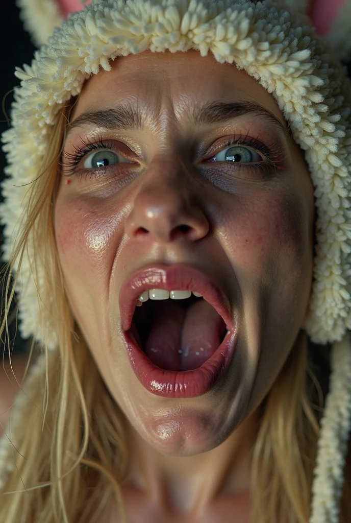 (beautiful screaming nude freckled woman), (eyes open), (terrified expression), (((frightened expression))), (((startled expression))), (((crying))), (((shouting))), (marble face), (face made of marble), (face turning into marble), (head made of marble), (ASFR), (turning into marble), (becoming marble), (lying buried in the snow in a blizzard), ((((half made of marble, half made of flesh)))), side profile