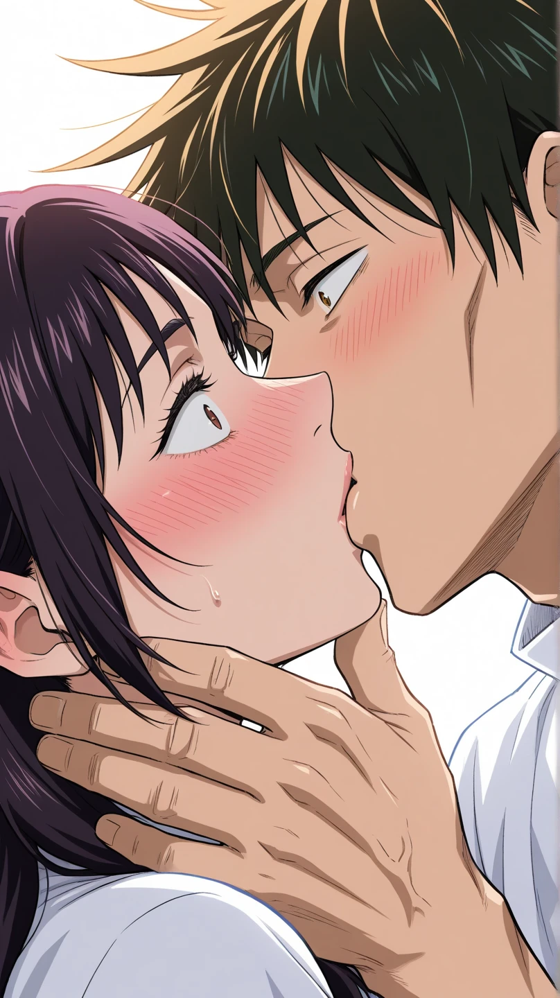 1girl, Mikasa Ackerman, 1girl, , (black hair:1.3) mikasa ackerman, masterpiece, best quality, hentai 69(sex position) ,1girl, (mature female:1.5), oral, 1boy, , hetero, 69, , solo focus, gathers, mature female, sucking a dick man, sucking a dick man