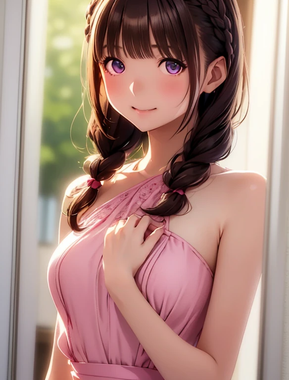 Ultra realistic , 2 girl, obra maestra, mejor calidad, alta calidad, defined, detailed, HD, (piel morena), ojos definidos, ojos cafes intensos, long eyelashes, small mouth, sonrisa, very long hair, pelo liso, pelo oscuro, cuerpo reducido, bosom barely contained, big breasts, sexy, sin sostenes, no bra, excitada, pezones erectos, nice view, full body, nice body, nice hands, nice fingers, perfect fingers, abierto, mojada, sudada, caliente, tight, sonrojada, no socks, peinada hacia atras, pose lasciva, petites, ((no skirts)), ((lil sister)), hot big sister, barely covering, lean, unaware, heat, finishing, fuckeable, touching, camera from above, looking up sis, from back, backwards, behind, shorty, (close up), (xxx), dragon ball