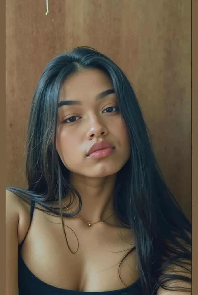 A pretty girl with (beautiful body) (skinny)( black hair ) (cute and sensual face)(tracero sexy)(beautiful hair)(model with cute eyes)