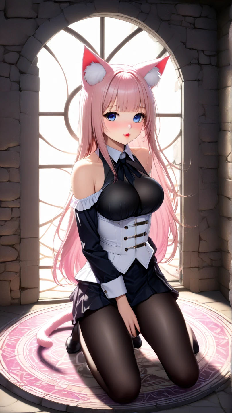 arurinh, (blushing)) ((blushing)), aberdes, long straight lift hair, modelshoot: photoshoot, HD, high contrast, sharp image, mastery, mouth closed, balanced eyes, CG render, small skull, clavicle detail, (best quality detail: 1.2), realistic, 8K ultra-fine, high quality texture, fine texture, fine detail, high detail, extremely detailed CG, high quality shadows, beautiful and delicate eyes, freedom, beautiful woman, big breasts, micro mini skirt, tall, peeing self, A look of shame, blush, upturned eyes, garter belt