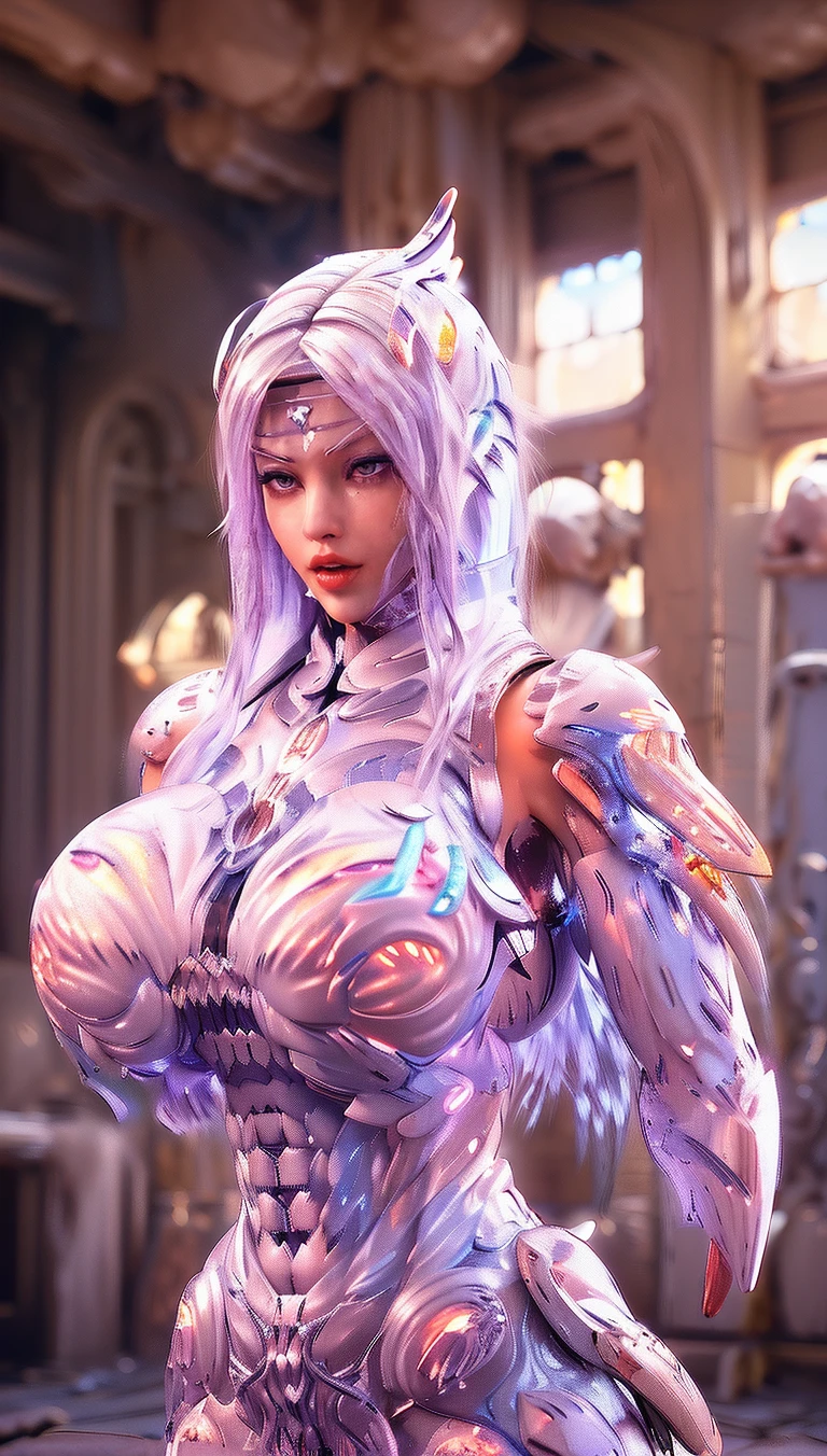 Ultra-detailed complex 3D rendering of the face, (masterpiece, top quality, octane rendering,), glamour shots full body image, very beautiful young elves, cleavage, (highly detailed skin: 1.2), (exposure: 1.1), ((blue micro bikini: 1.95)))). , 8k, (((very soft breasts)), (((conspicuous large pink areola)), beautiful Caucasian woman with white skin with full soft breasts with big buttocks, one, long braided hair, big breasts, dynamic angles, (((huge breasts: 2.4)), ultra-realistic photos, ((((((silver hair)))), futuristic urban background, facial muscles, (((((detailed and glamorous silver crown)))), In the style of Marvel Comics, ArtStation Trends, Clear Focus, Intricate Details, Very Detailed, Detailed Green Eyes, Sharp Focus, Digital Rendering, Professional, Abs, Lip Gloss, Glossy Skin, Sexy Pose, Golden Tattoo All Over Body, Silver Pattern All Over Body, Silver Lame Skin, Gold Glitter Skin, Mansuji, Buttocks, Jeweled All Over the Body, with silver scales, silver hair,