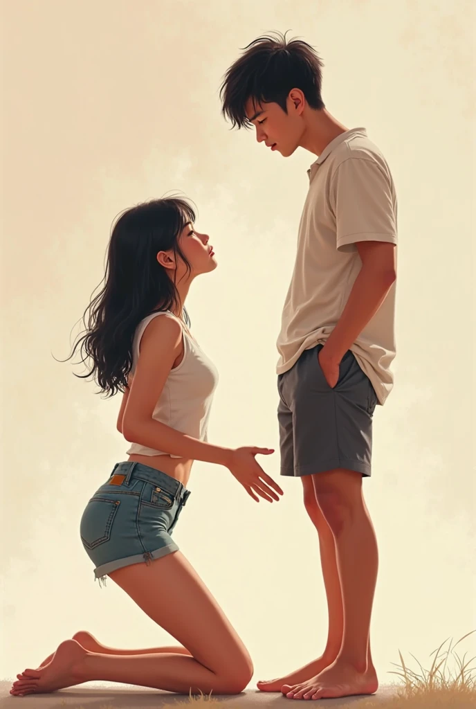 Painting of a man and woman sitting on a bench., Couple poses, Gesture study, mostly gray scale, การวาดภาพgray scaleทั้งตัว, Murata and Artegerm, SFW realistic proportions, gray scale, Commission for high resolution, High quality fan art, Inspiration from Kim Deuksin, Argerm and Gensoman, Relaxing pose, Various positions