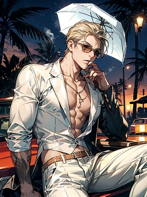 （tmasterpiece，超高分辨率，16k UHD，high qulity），low tune，(Handsome uncle:1.8), (dregs:1.8), (Sleep in the driver's seat of a car)，Shirtless, swimming trunks，tmasterpiece，（with short golden hair），Black eyes，ssmile, (White clip foot dragging), Seoul,（small heads），Precise anatomy，Precise hand structure，White swimming briefs，Unity 16K wallpaper，concept-art，One guy，8K eyes，（（（Mature male））），（（largeeyes：1.3）），（extra very short hair），（（1 American Bizo）），swim trunks，（photorealiscic face：1.8），broad shoulder，slips，Male 35