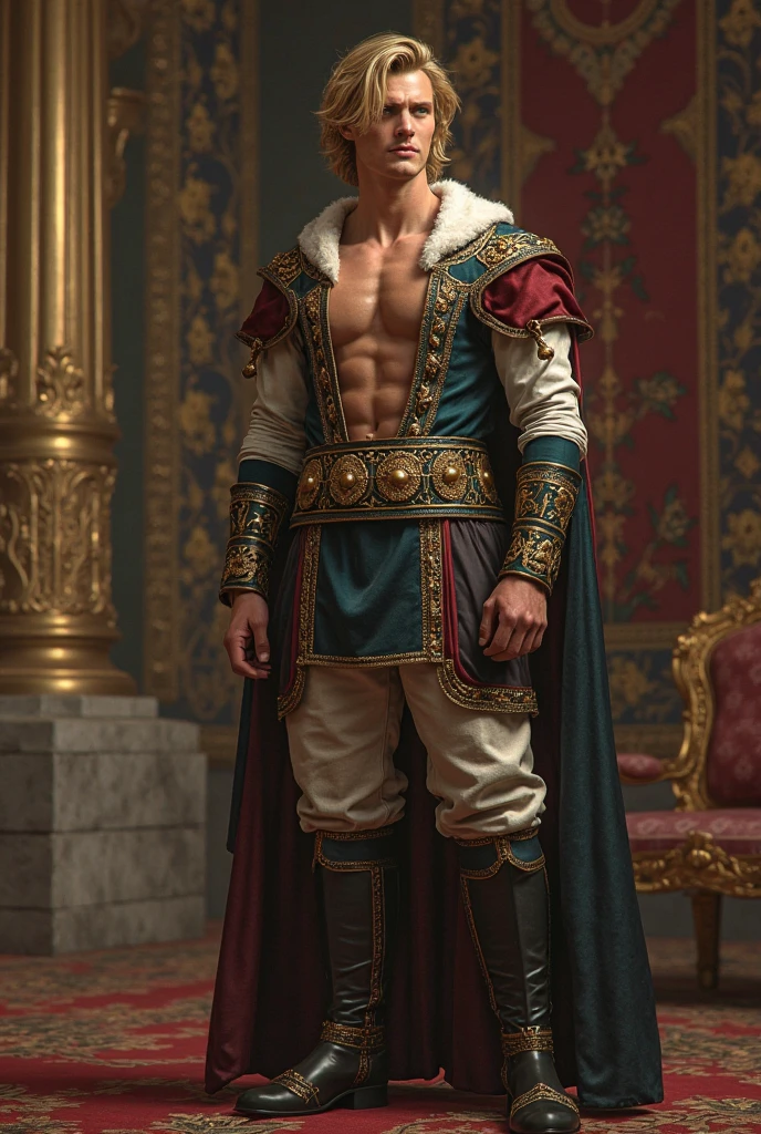 Italian nobility family boy in 2024 his age is 24 and he as sixpack strong body and they cover with royal soldier uniform  most handsome 