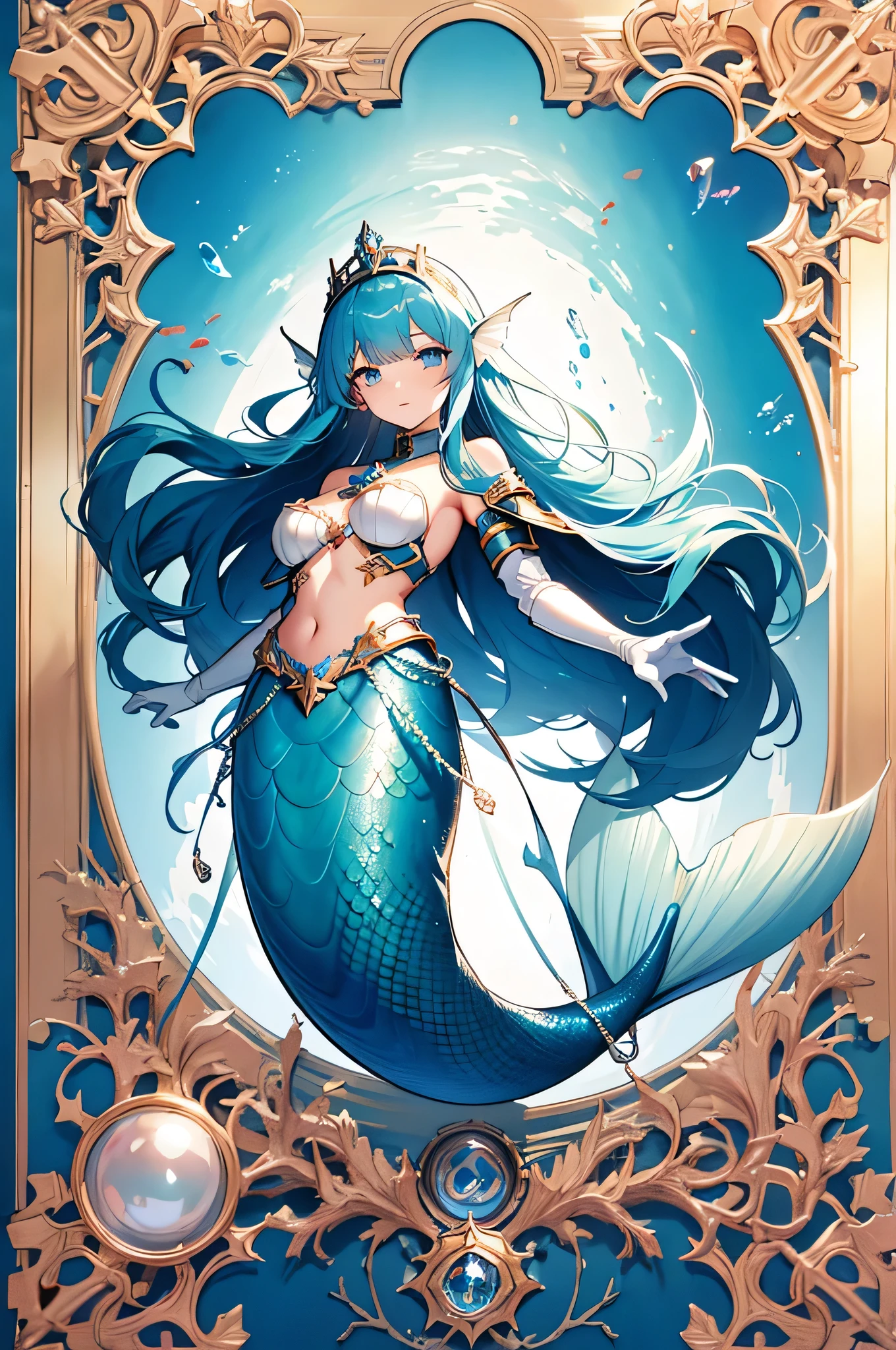Drawn as a raw graphic,mermaids,Obsidian border