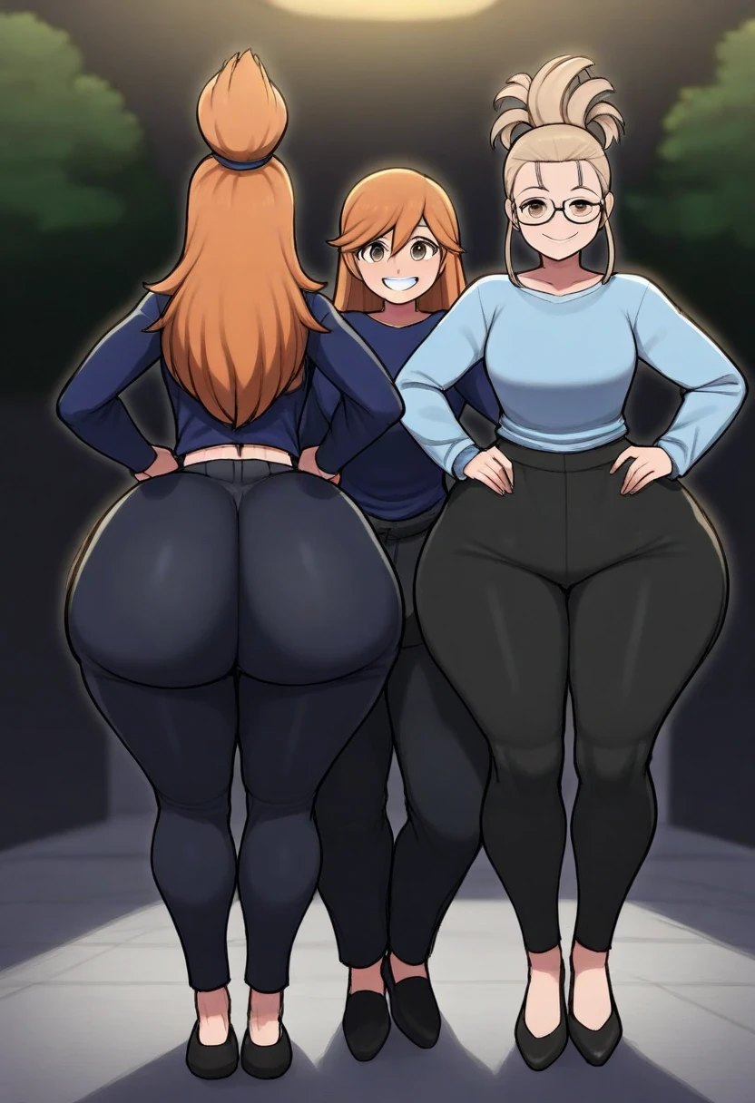 five 18 year old girls, Scarlett Johansson, massive breasts, massive hips, blond and back hair, massive thighs, massive calves, slender waist, white shirt, wet shirt, pencil skirt, empty classroom, playful, hourglass figure, shiny black pantyhose, exposed breasts, exposed ass, high heels with ankle strap, detailed eyes, leggings, kissing each other, 4K high resolution